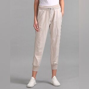 Women’s GAP‎ cotton linen beige joggers pants size medium